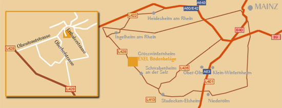 Anfahrt zu Exel Bodenbeläge